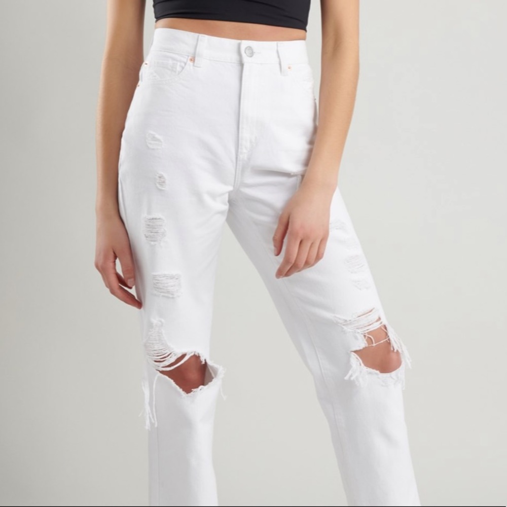 Garage white capris jeans